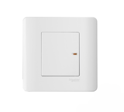 SCHNEIDER ZENCELO E8431_1_WE_G11 16AX 1GANG 1WAY SWITCH WITH ONDICATOR (WHITE)