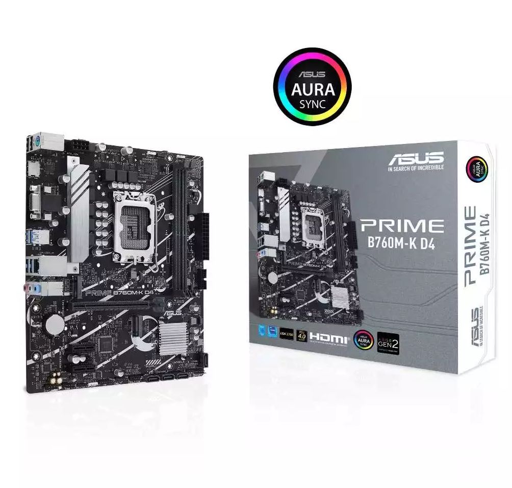 Asus PRIME B760M-K-D4 DDR4 LGA 1700 Motherboard + i5-14400F + MOBO