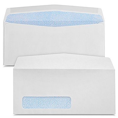 White Envelope Size 4-1/2"x 9-1/2" - Window, P&SWindow