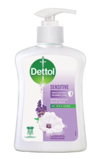 Dettol Anti-Bacterial Hand Soap Sensitive 250ml (LAVENDAR & SAKURA BLOSOM)