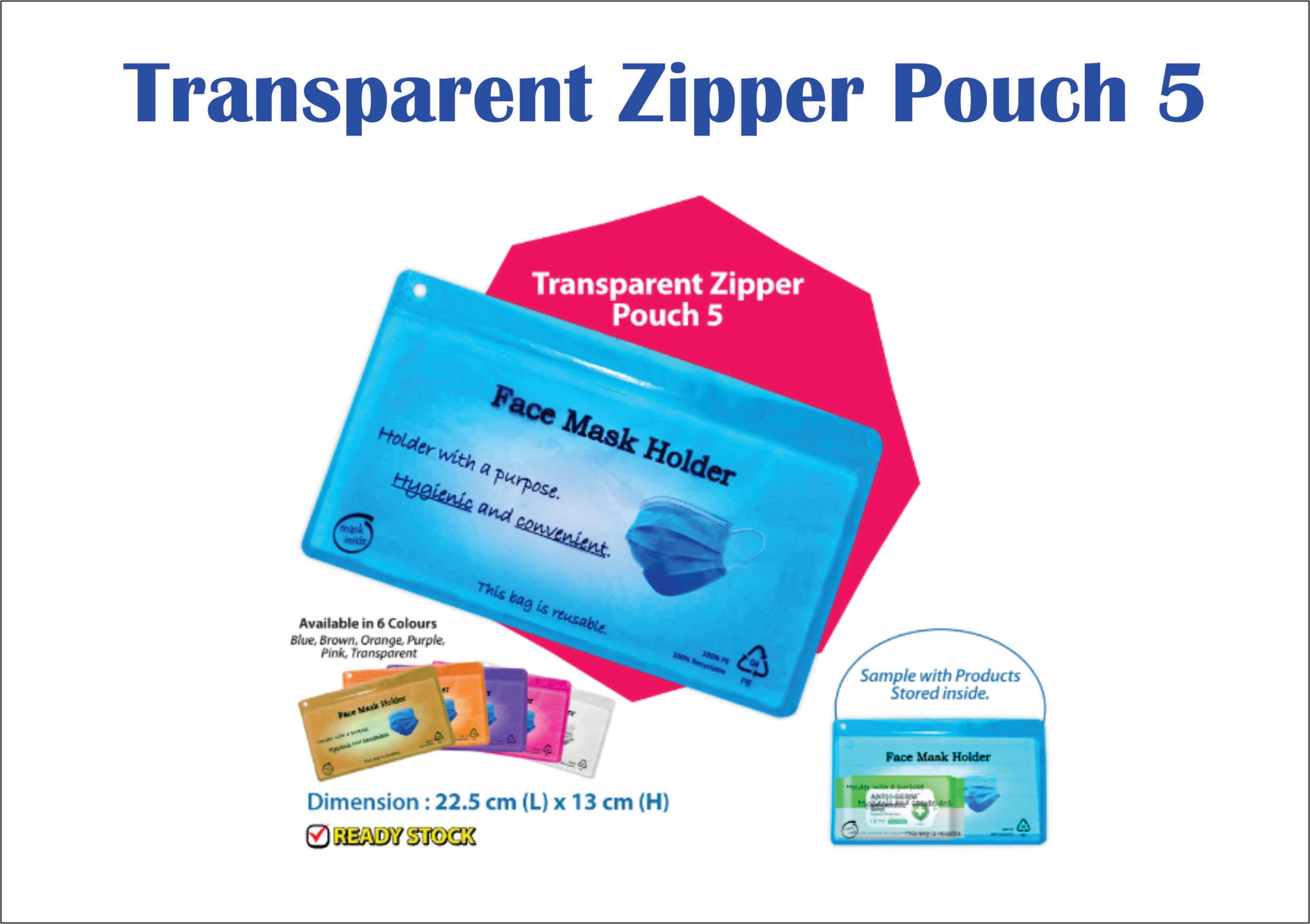 OCHA ZIPPER POUCH FOR KEEP COVIC ITEM