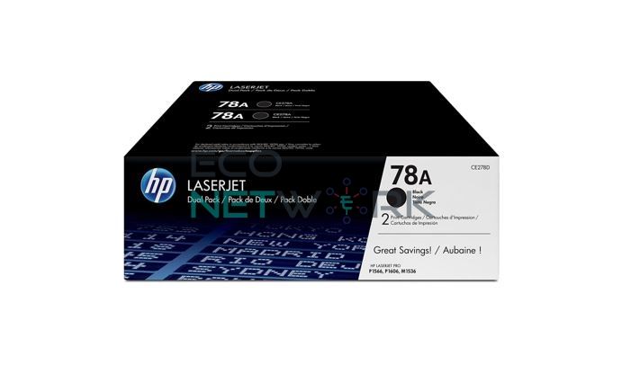 HP CE278A LaserJet Printer Dual Pack CE278AD