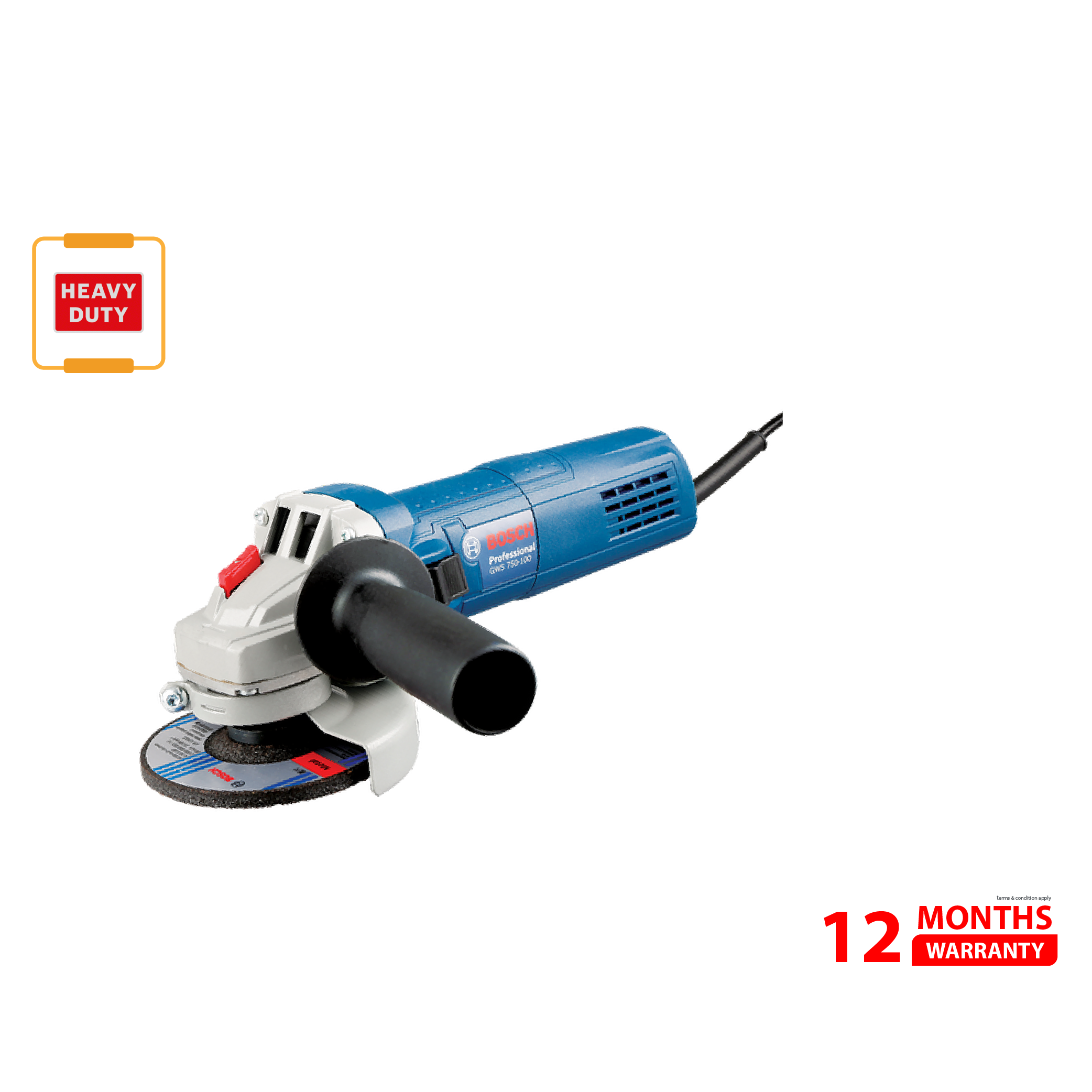 BOSCH GWS 750-100 Angle Grinder - 06013940L0