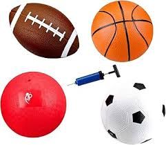 Home N Co Inflatable Rubber Bouncy Balls Football & Basketball For Kids