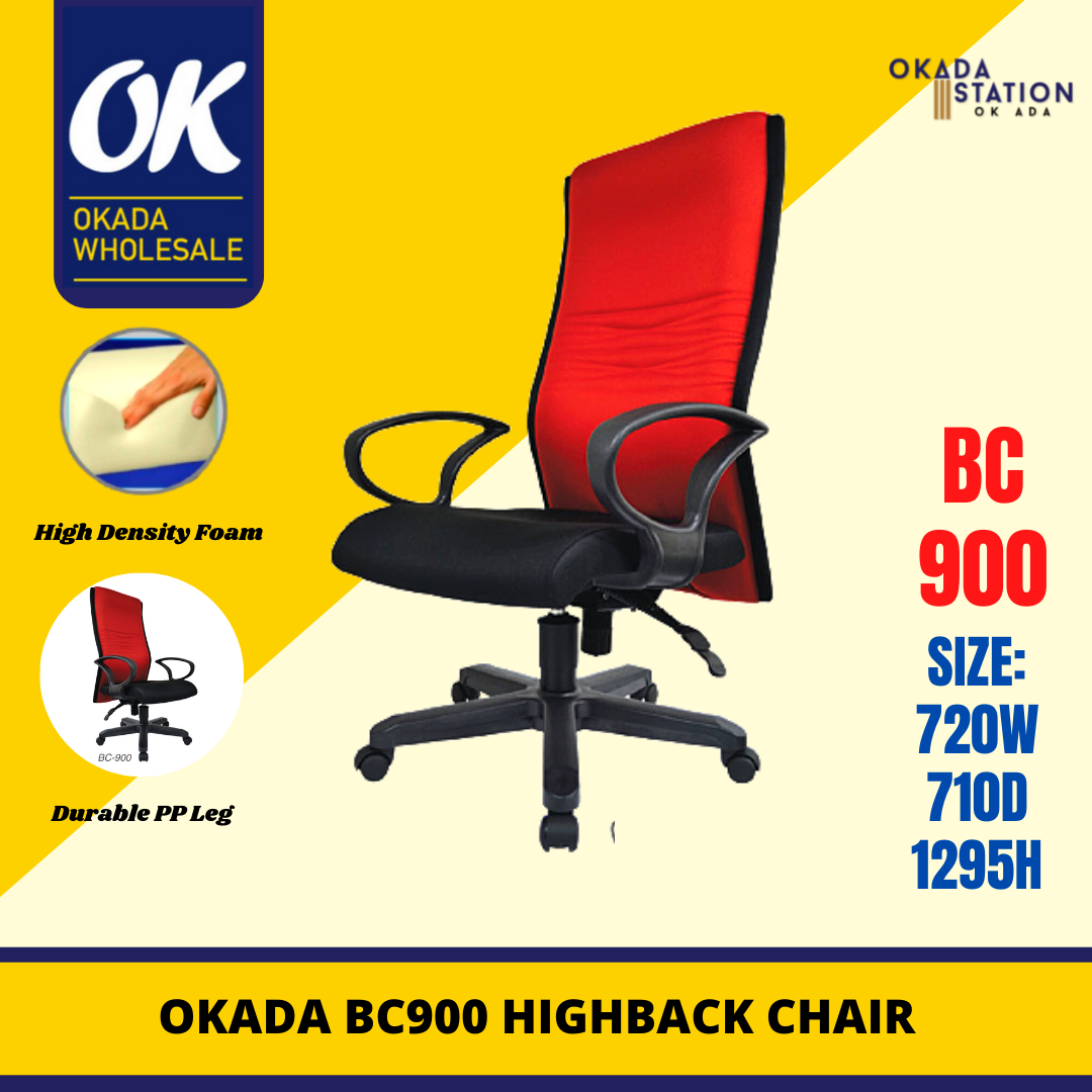 Venus BC-900 HIGH BACK OFFICE CHAIR -FABRIC / OFFICE CHAIR / Fabric / High Back Chair / BC-900 / Office Chair / Ergonomic Chair / Chair