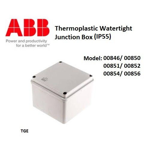 ABB PVC Thermoplastic Watertight Enclosure Junction Box (IP55) (00856)