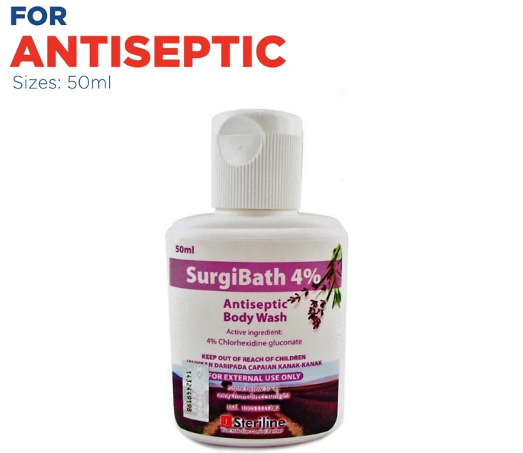 STERILINE SURGIBATH 4% ANTISEPTIC BODY WASH (50ML)