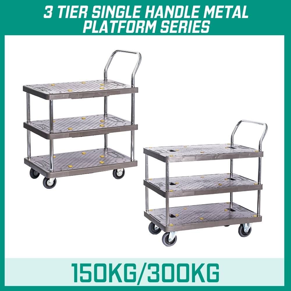 MYSTAR TRIPLE DECKER (3 TIER) SINGLE HANDLE PVC PLATFORM