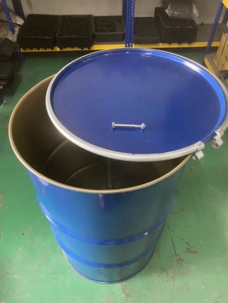 200 L Open Top Metal Drum with Sealer [Used]