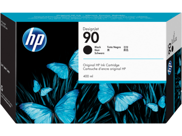 Genuine Malaysia HP Warranty - HP 90 Black 400 ml Ink Cartridge