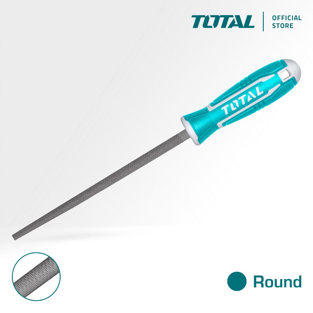 TOTAL ROUND STEEL FILE MATERIAL T12 CARBON STEEL (8") THT91386
