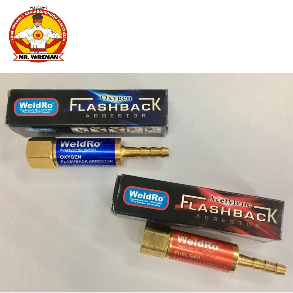 Weldro 588 ACETYLENE(DA)/OXYGEN Flashback Arrestor for Torch