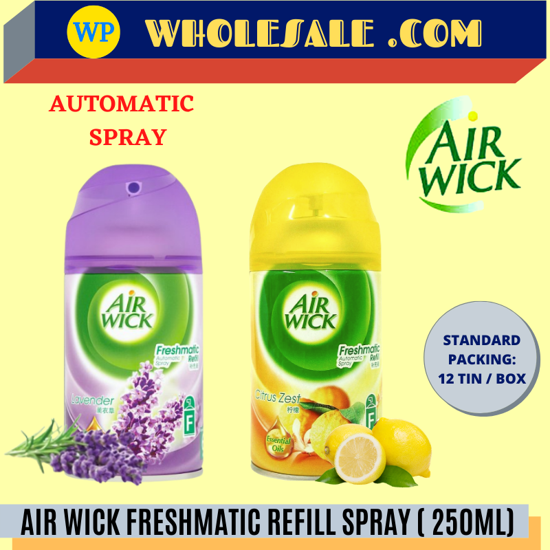 AIR WICK FRESHMATIC REFILL AUTO SPRAY ( 250ML)/FRESHMATIC SPRAY/AUTOMATIC SPRAY REFILL/REFILL SPRAY/AIR WICK REFILL/250ML