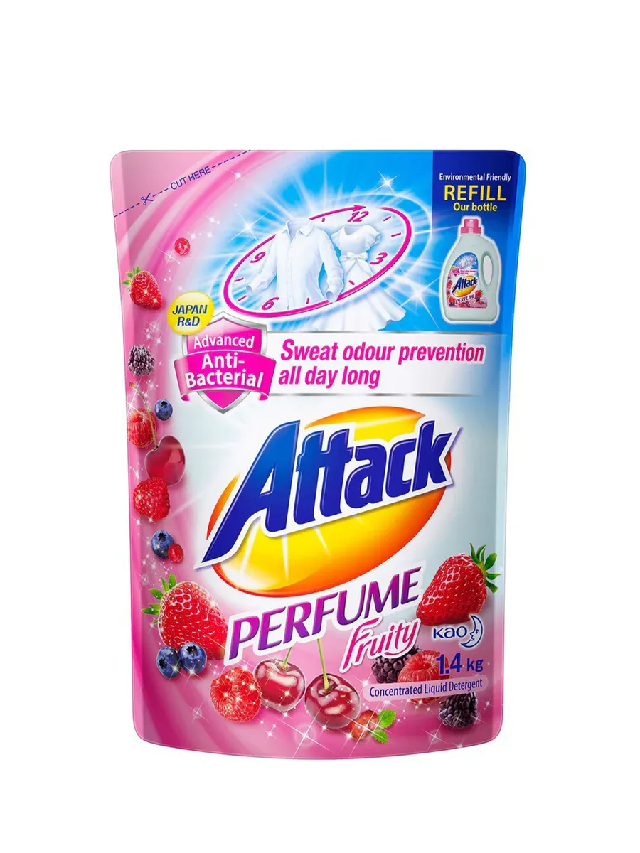 ATTACK FRUITY PERFUME LIQ REF 1.4LT x 8