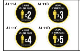 FLOOR STICKERS (x2 / x3 / x4 / x5 PEOPLE AT A TIME PLEASE)