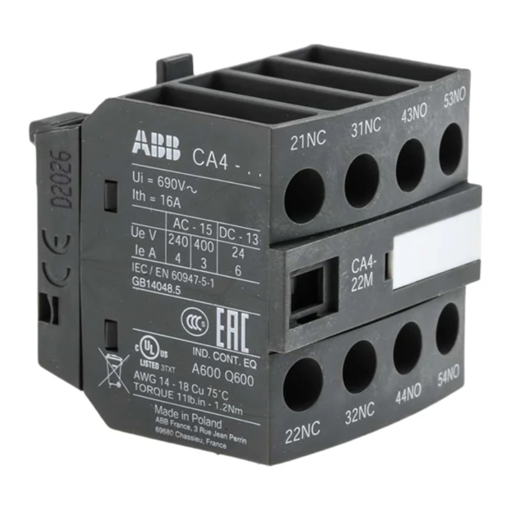 ABB Auxiliary Contact Block CA4-22M