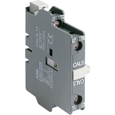 *ABB Contact Block, Side, 1NO/1NC, 6 A, 690 V, 1 Pole, Screw Clamp - CAL5-11