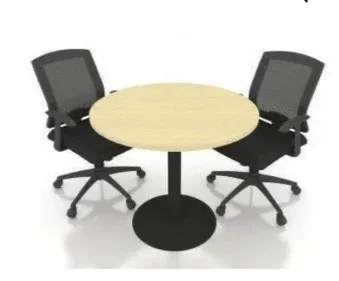 ROUND OFFICE DISCUSSION TABLE DRUM LEG