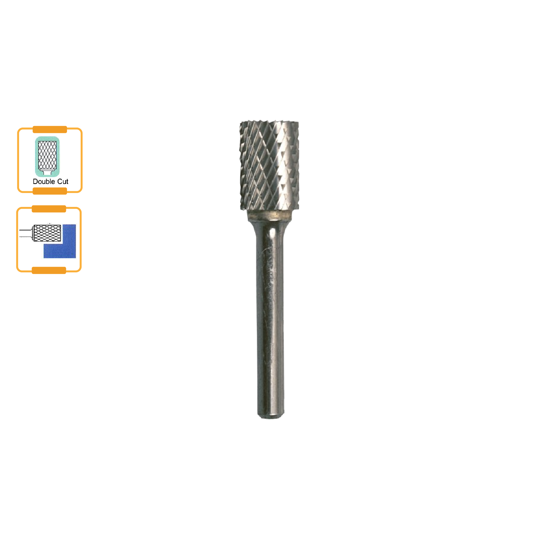 TBS Tungsten Carbide Rotary Burr Cylinder Plain End (Double Cut)