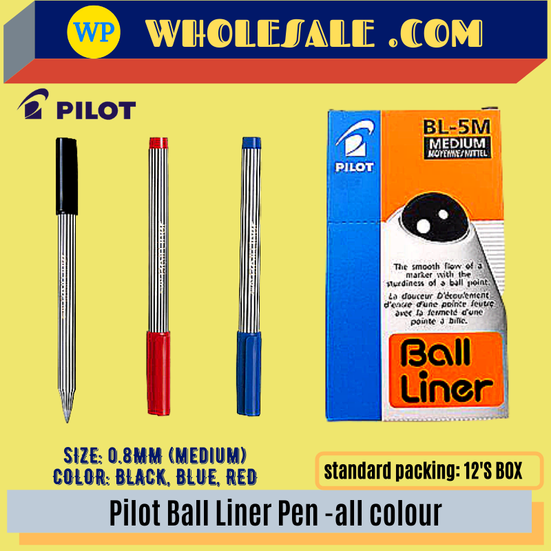 PILOT BL-5M BALL LINER -ALL COLOUR / Pilot / Ball Liner / Pilot BL-5 / Pilot Pen / Gel Pen / Pilot BL-5 Ball Liner #red #blue #black