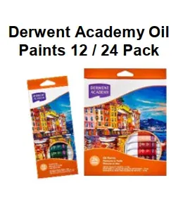 Genuine Malaysia Derwent Academy Product - Pack of 24 Derwent Academy Oil Paints R33030