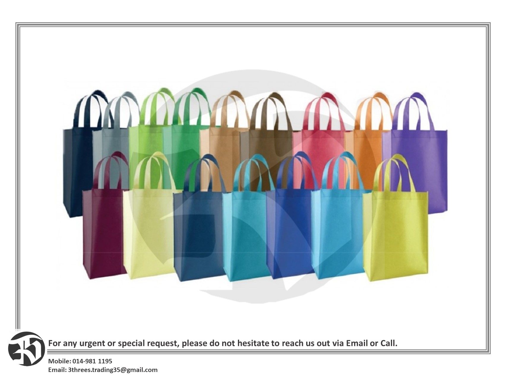 Non Woven Bag (TNB logo and motto)