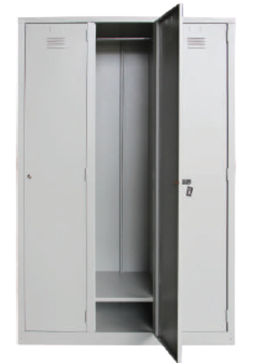 GV-S 140/A 3 Compartment Steel Locker With Cloth Hanging Bar