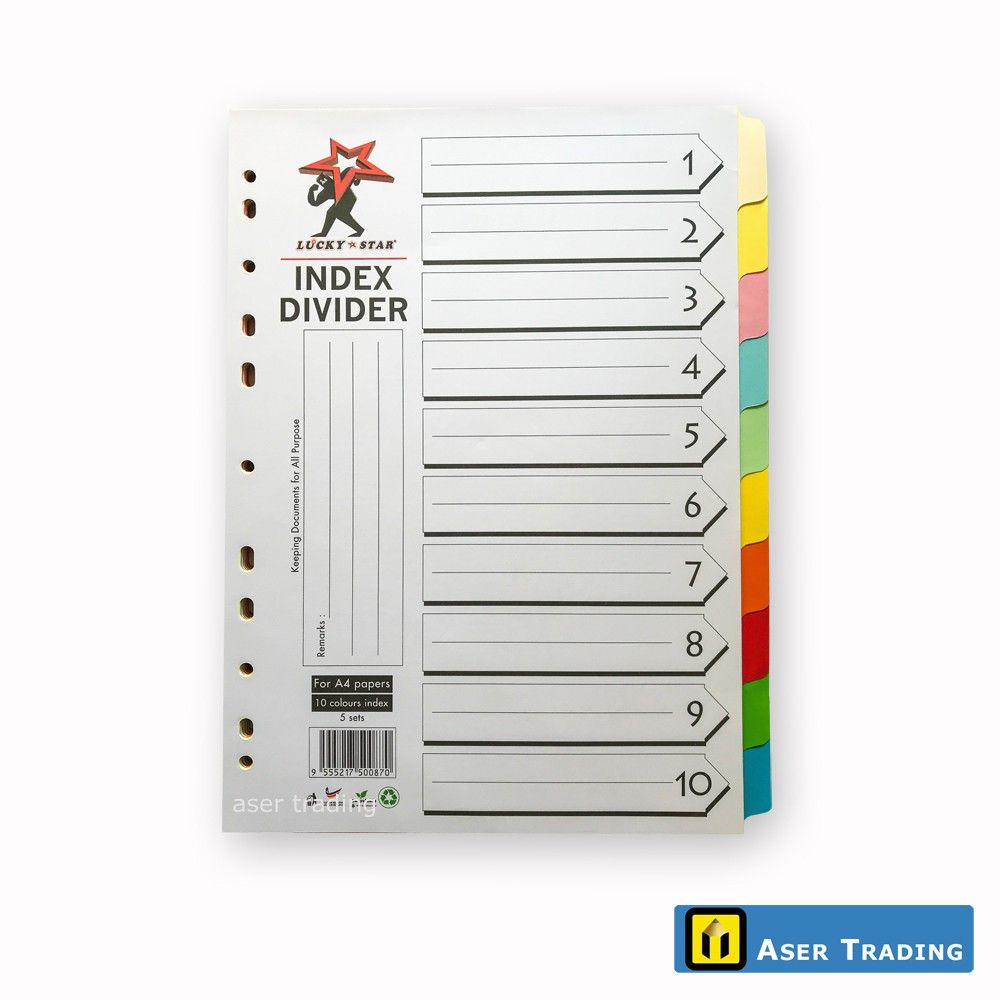 Index Divider 10 Colour