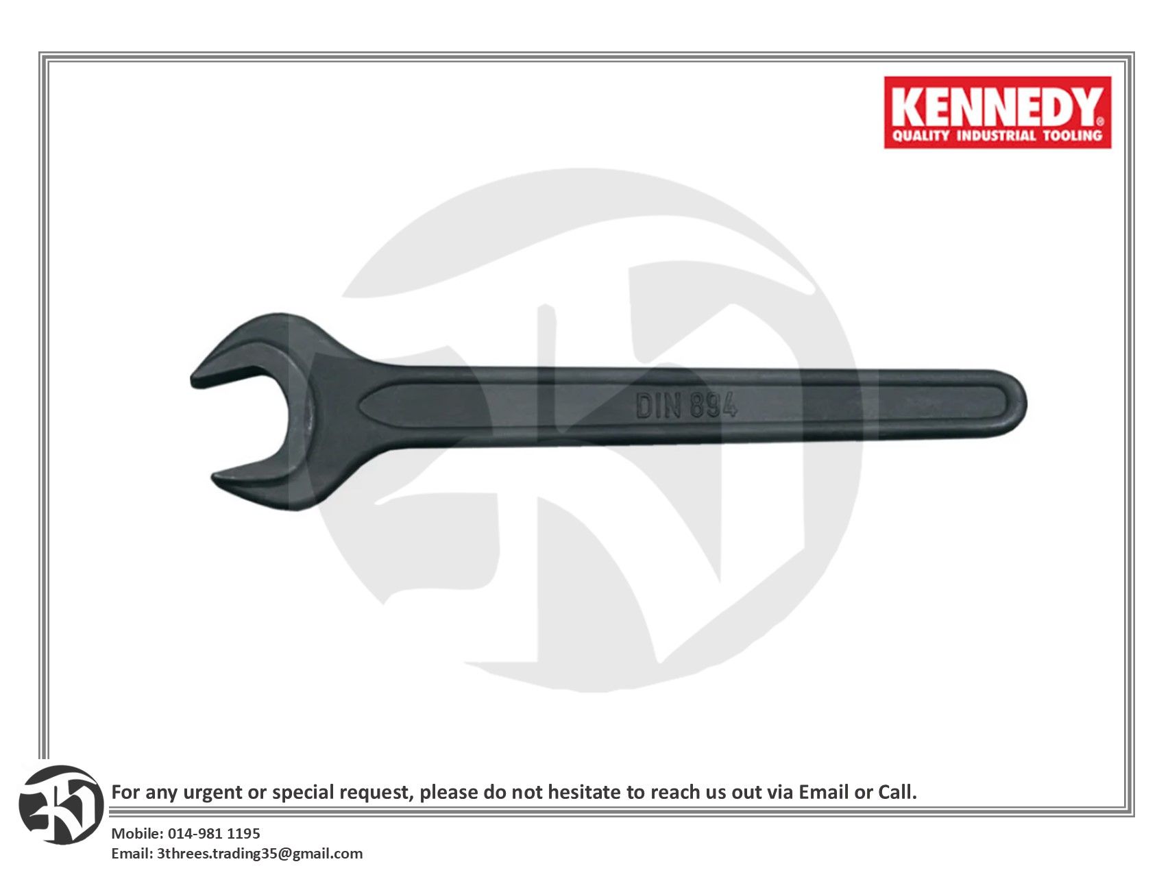 Kennedy Metric Single Ended Spanner 18mm-38mm