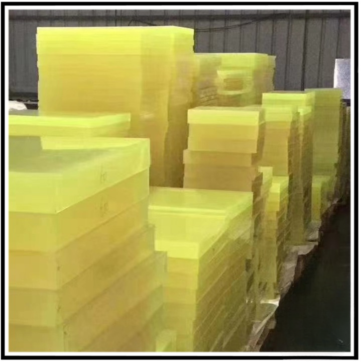 10MM X 54" X 54" PU SHEET YELLOW POLYURETHANE PLASTIC RUBBER SHEET (PU-SHT-10X54"X54")