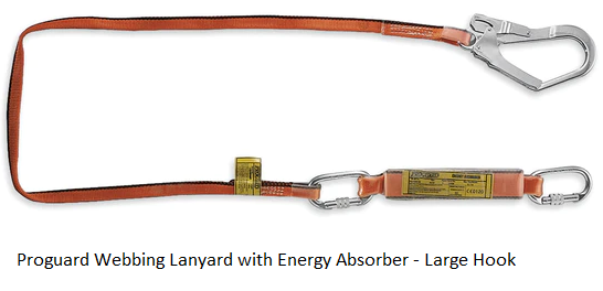 PROGUARD WEBBING LANYARD WITH ENERGY ABSORBER (WL-141065-SH / WL-141069-LH) - DOSH & SIRIM APPROVAL