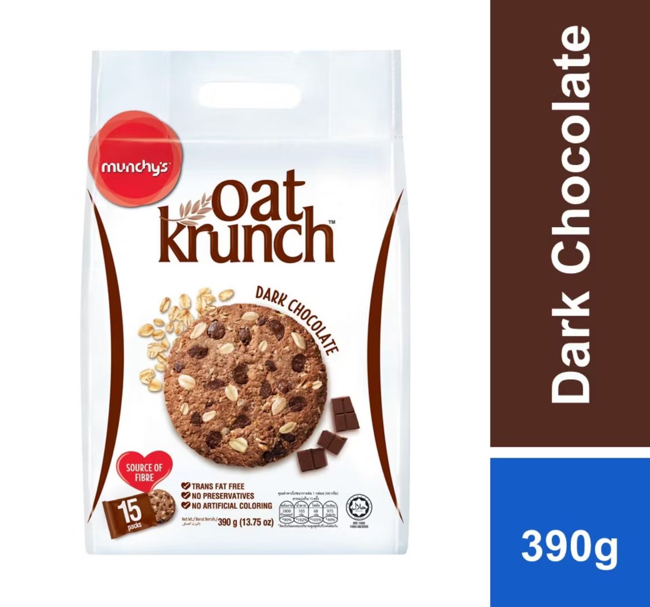 MUNCHYS OAT KRUNCH DARK CHOCOLATE 390G (15 small packs) BISCUIT