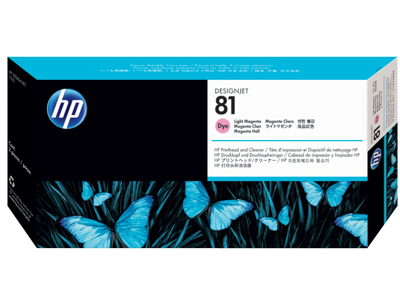 Genuine Malaysia HP Warranty - HP 81 Light Magenta Dye Printhead and Cleaner