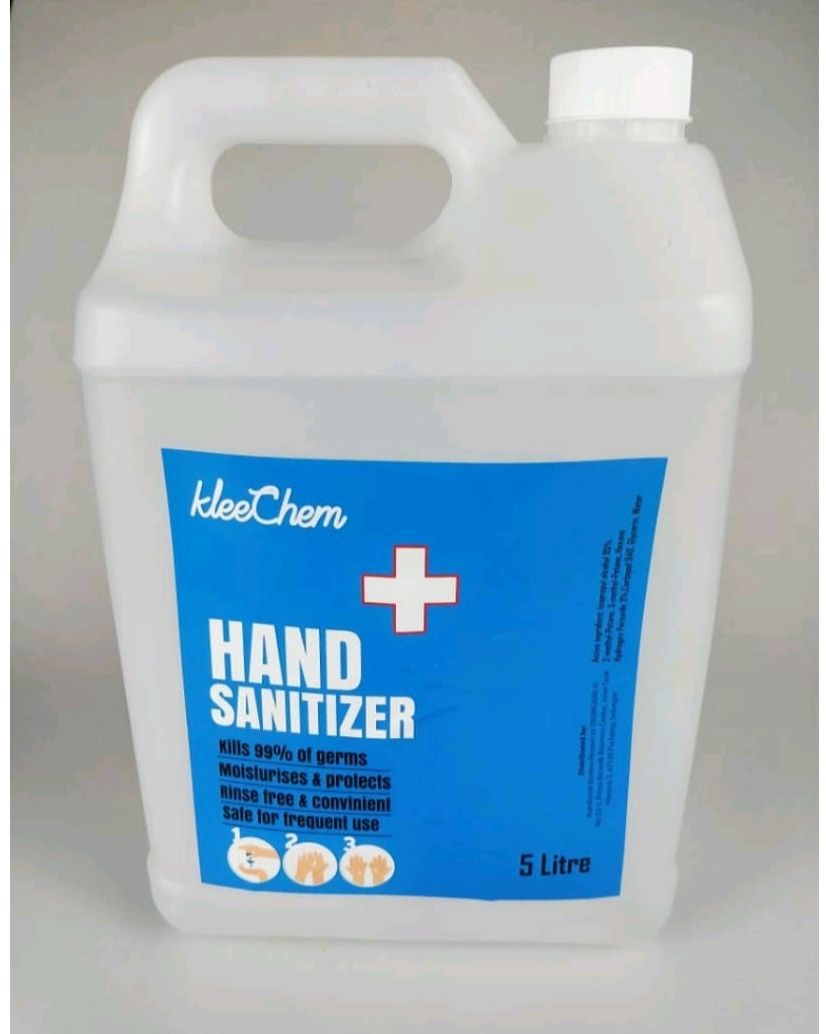 KleeChem HAND SANITIZER, 70% ALCOHOL, ANTI BACTERIAL 5 Liter