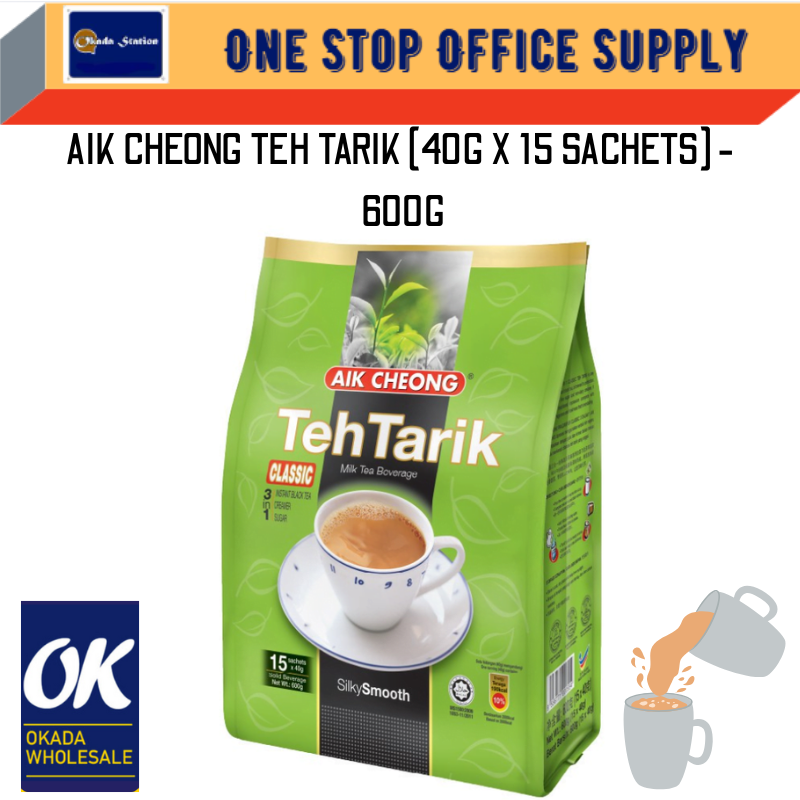 AIK CHEONG Teh Tarik 3in1 Classic pack 15 x 40g /Aik Cheong /Teh Tarik /3 In 1 Teh Tarik /Classic /Aik Cheong Teh Tarik 3 In 1 Classic