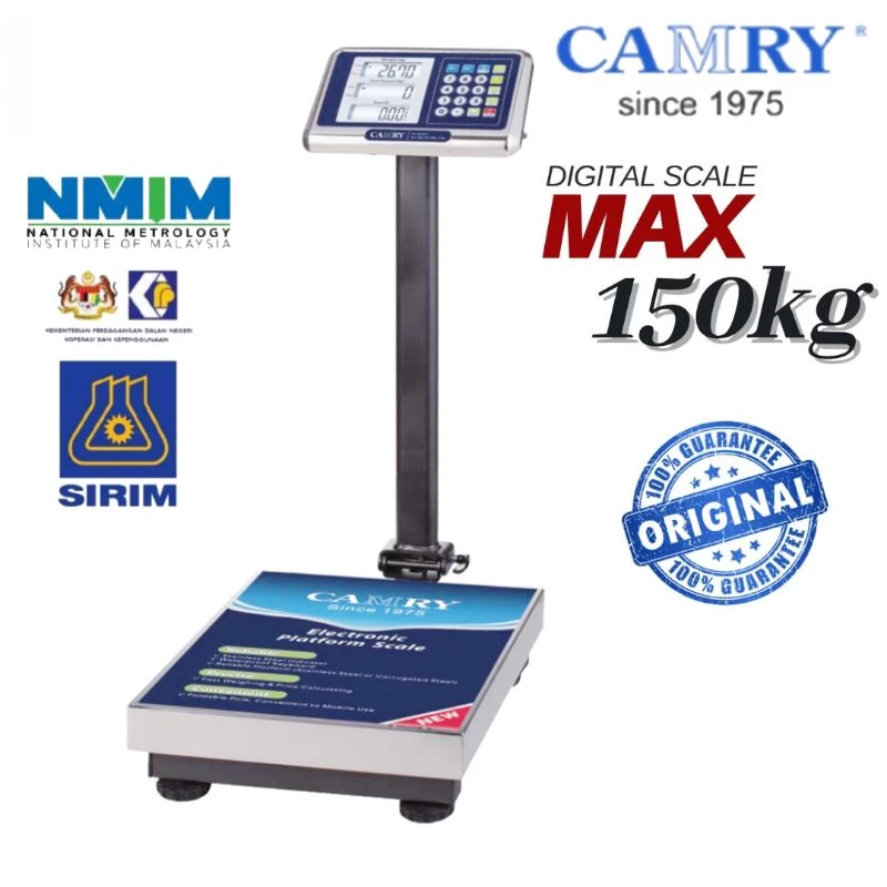 CAMRY 150KG Digital Platform Scale With SIRIM, License & Calibration Certificate