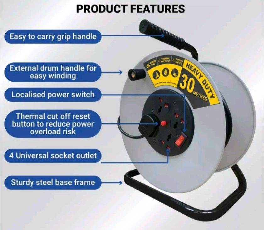 Extension Heavyduty Power Extension Cable 30 Meter