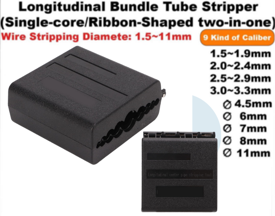 OPTICAL CABLE BUNDLE STRIPPER AUA-09 CABLE BUNDLE CUTTER LONGITUDINALLY PEELS 1.5-11MM OPTICAL FIBER LOOSE TUBE BT301