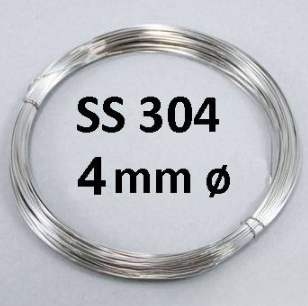 SS 304 STAINLESS STEEL WIRE SINGLE STRAND SS304 TIE WIRE SOFT 4MM DIAMETER