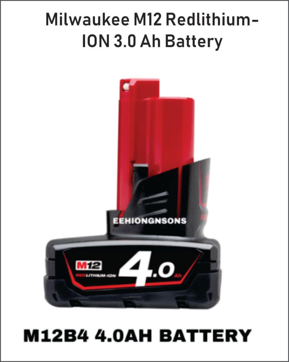 Milwaukee M12™ 4.0Ah REDLITHIUM™-ION Battery M12 B4