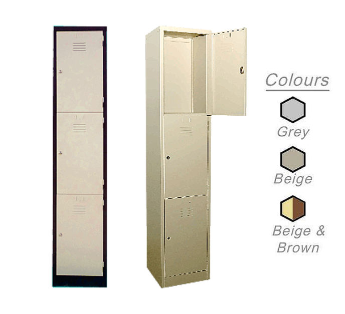OKADA S114/3 3 LAYER METAL LOCKER H1829MM X W381MM X D381MM