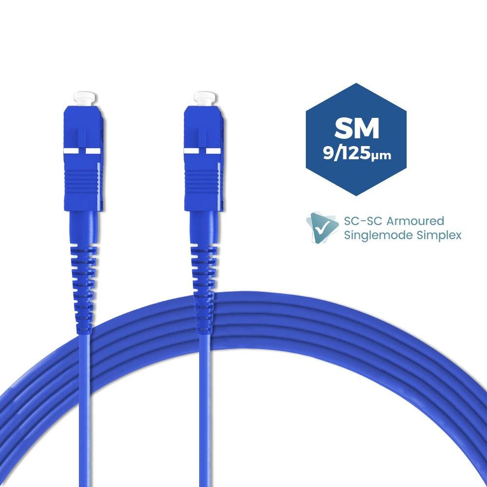 SC-SC SINGLEMODE SIMPLEX ARMOURED ANTI-RODENT 3.0MM FIBER OPTIC PATCH CABLE