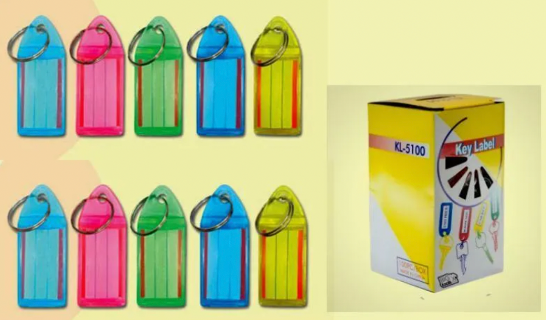 176 PLASTIC KEY TAG- 50'S / BOX / KEY HOLDER