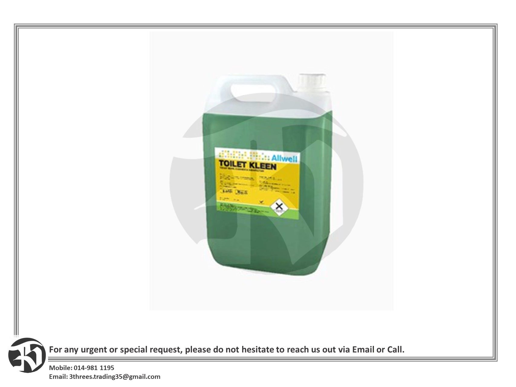 Toilet Bowl Kleen 10 Liters