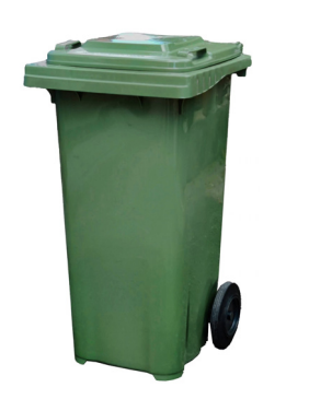 LEADER MOBILE GARBAGE BIN COMES WITH WHEELS - BP120 / 120L - COLOUR GREEN