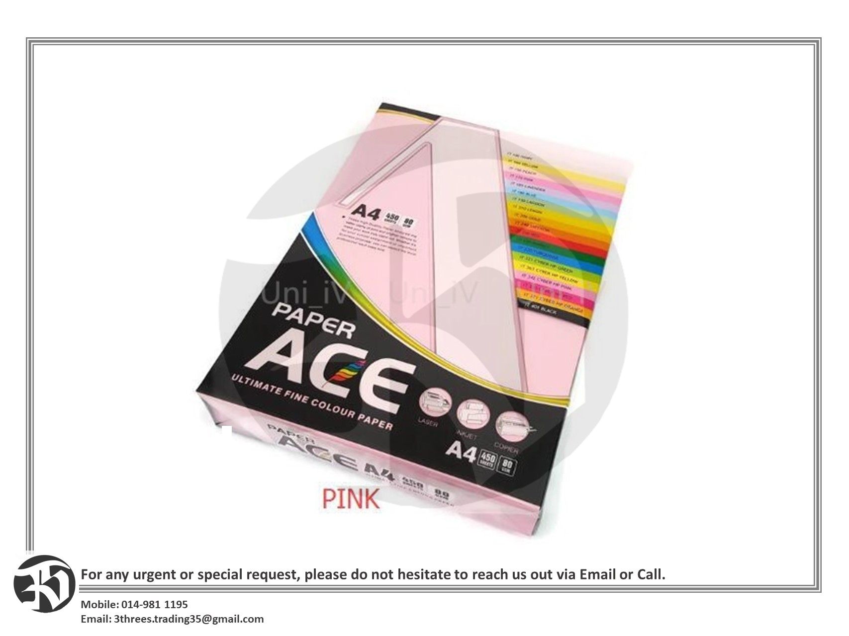 ACE A4 Colour Paper 80gsm