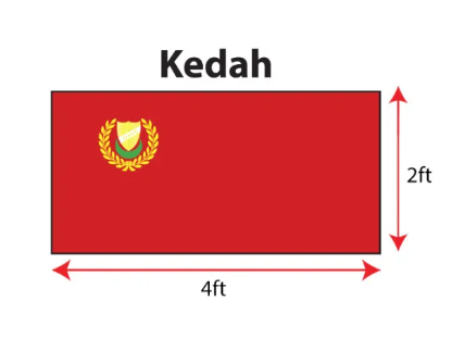 BENDERA KEDAH 2'X4' / 2'X8' / 3'X6'