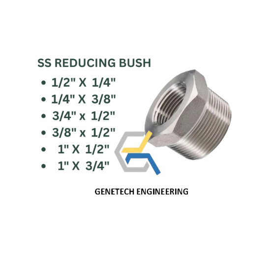 Female Thread Reducer Bushing , Stainless steel SS 304 NPT 1"x1/2"