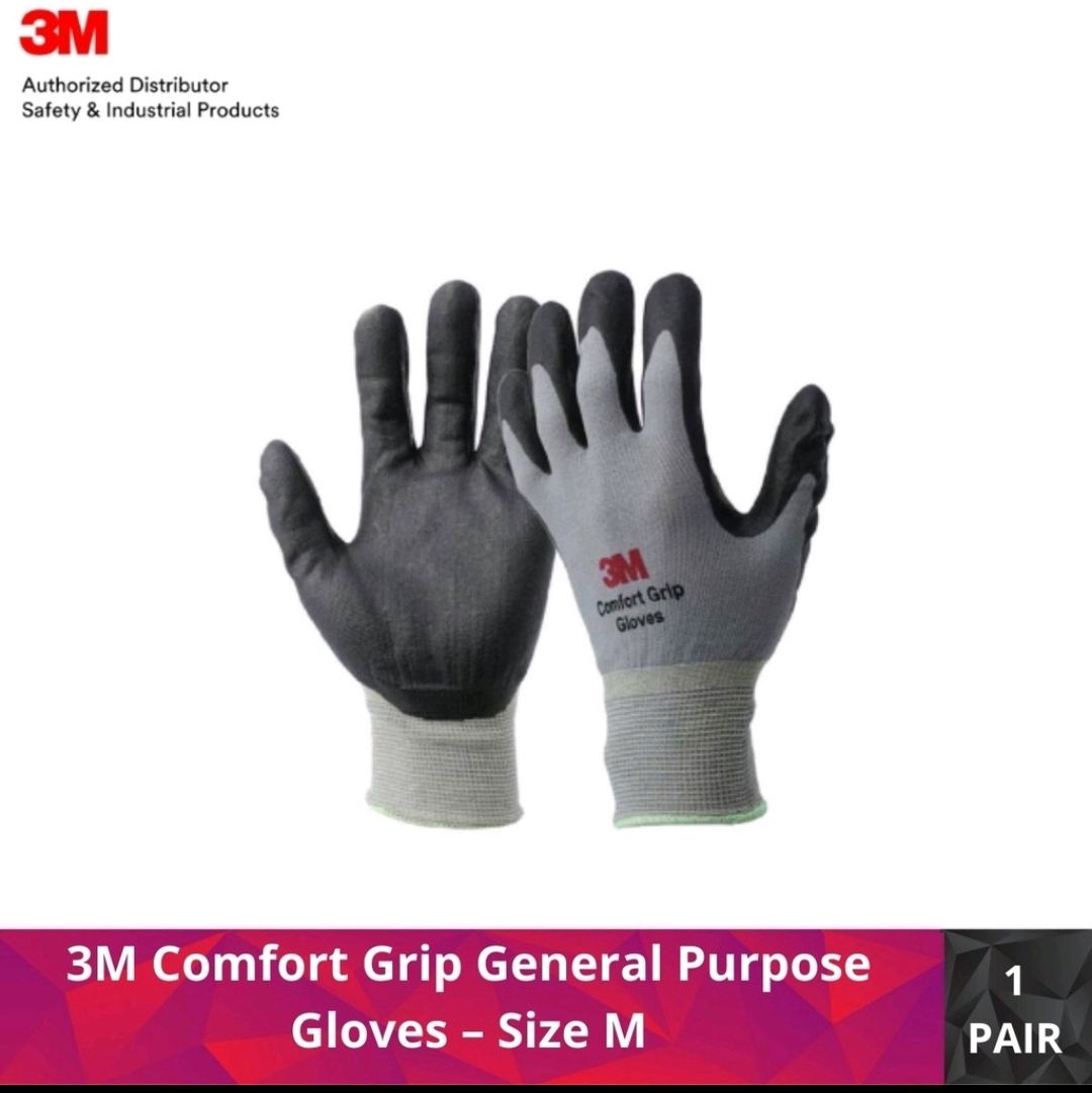3M Comfort Grip Gloves - (Pack of 1 Pair) original item