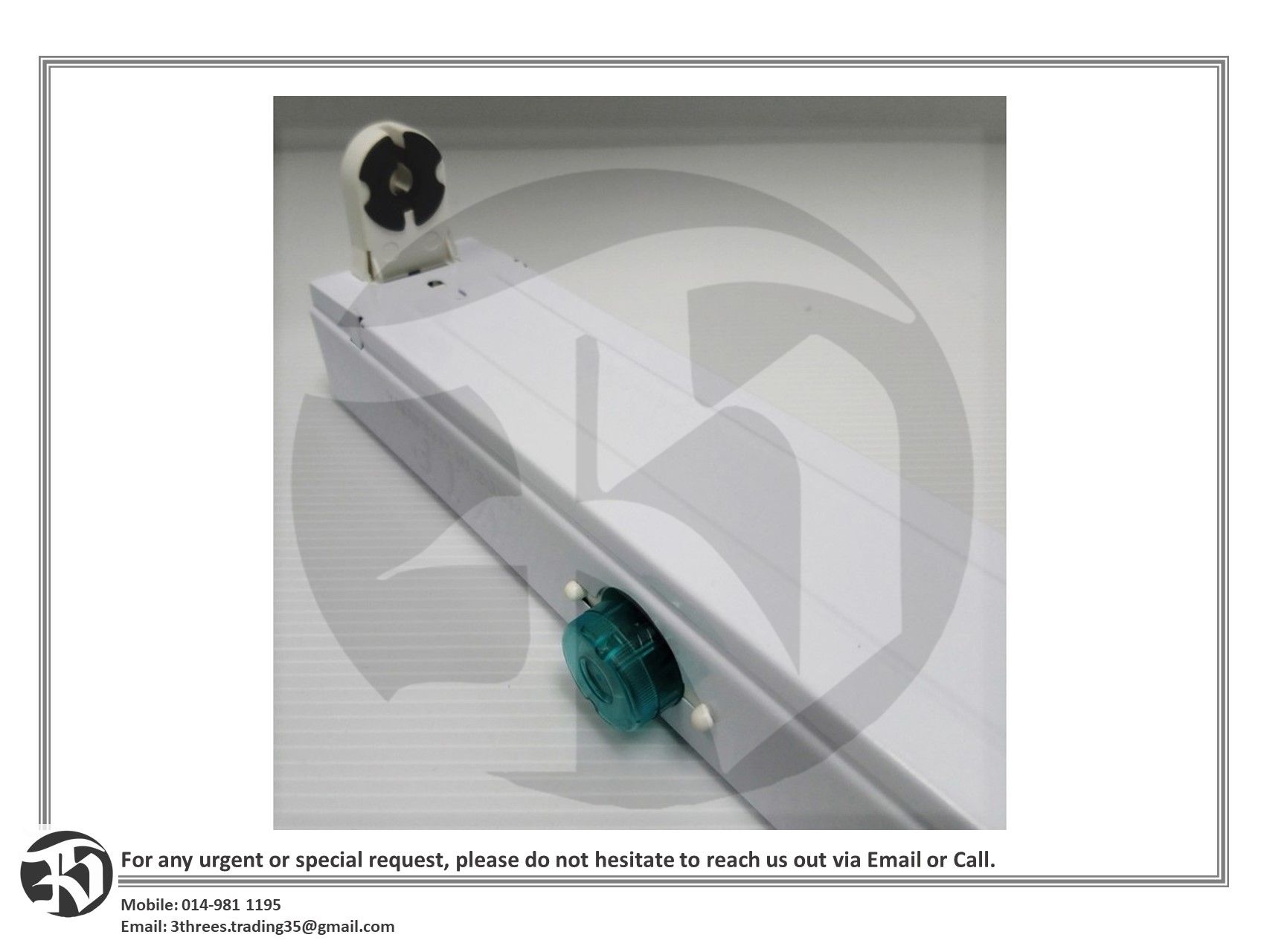 20W 2ft Fluorescent Fitting c/w Choke & Starter